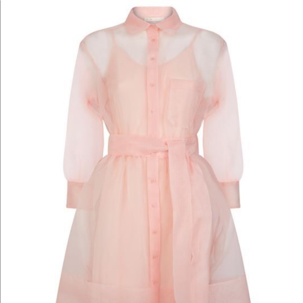 Maje organza pink mini dress